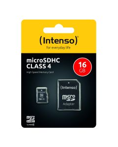 Intenso® 16 GB Micro SD-minnekort Inkl. adapter