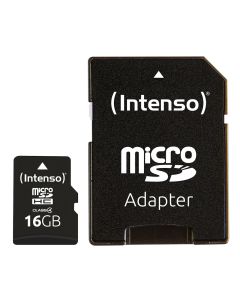 Intenso® 16 GB Micro SD-minnekort Inkl. adapter