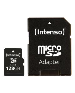 Intenso® 128 GB Micro SD-minnekort Inkludert adapter, Class 10