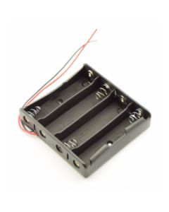 4x 18650 batteriholder med kabel - seriekobling (14,4V)