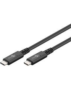 USB-C lade- og datakabel USB4 Gen 3x2 40 Gbps, svart 0,8m