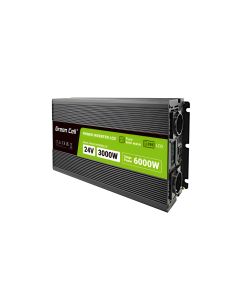 Green Cell Inverter med LCD-skjerm for bil 24V til 230V, 3000W/6000W Ren sinus