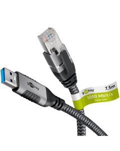 Goobay USB-A 3.0 til RJ45 Ethernet kabel - 7,5m