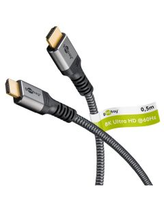 Goobay Ultra High Speed HDMI kabel 8K/60Hz 0,5m stoffbelagt