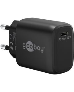 Goobay USB-C GaN-strømadapter 20W - Svart