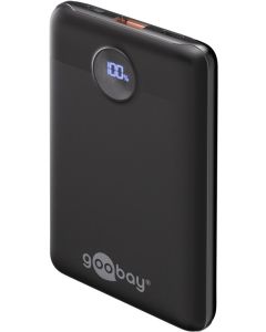 Goobay Powerbank Compact 10.000 mAh - med statusdisplay