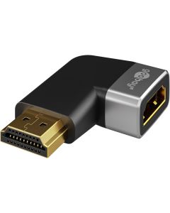 Goobay HDMI™ Vinklet Adapter 270° Horisontal, 8K @ 60 Hz, Gullbelagt