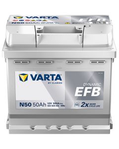 Varta Blue Dynamic EFB N50 - 12V 50Ah (Start-Stop bilbatteri)