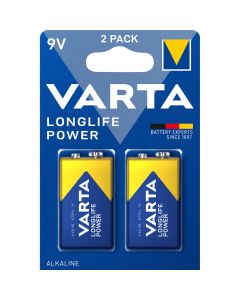 Varta Longlife Power 9V-batteri - 2 stk.