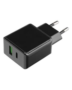 Leki Pro Multiport lader 20W (1xUSB/1xUSB-C) - Svart