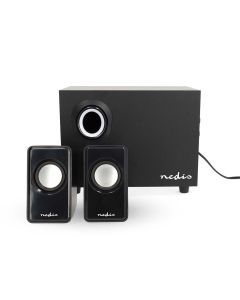 Nedis PC-høyttaler 2.1 stereo, 33 W – USB-drevet