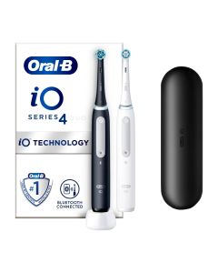 Oral-b iO Series 4 Duo elektrisk tannbørste med reiseetui – Svart/Hvit