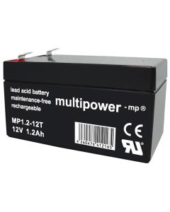 Multipower MP1.2-12T blybatteri 12V 1,2Ah