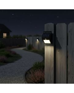 Solcelle vegglampe m/ sensor