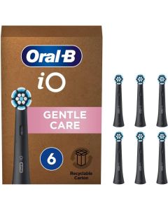 Oral-B iO Gentle Care tannbørstehoder 6 stk – Svart