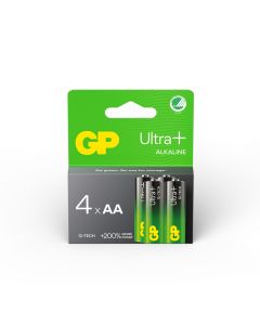 GP Ultra Plus Alkaline AA / LR6 batterier – 4 stk.