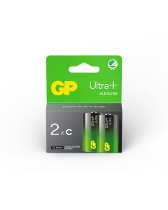 GP Ultra Plus Alkaline C / LR14 batterier – 2 stk.