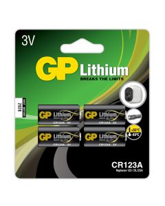 GP Pro CR123A litiumbatteri – 4 stk.
