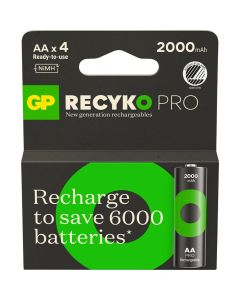 GP Recyko Pro AA-batteri, 2000mAh – 4 stk.