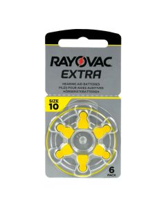 Rayovac Extra 10 (6 stk.) Høreapparatbatterier - 0 % Kvikksølv