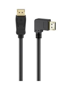 DisplayPort 2.1-kabel, 8K, 54 Gbit/s, høyrevinklet, 1m