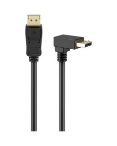 DisplayPort 2.1-kabel, 8K, 54 Gbit/s, toppvinklet, 2m