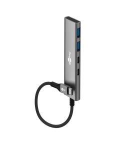 4-Port USB-C 3.2 Hub (2xUSB-A/2xUSB-C) alu, 0,1m