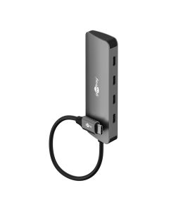 4-Port USB-C 3.2 Hub, 10 Gbit/s alu, 0,1m