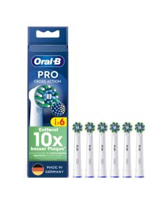 Oral-B Pro CrossAction Tannbørstehoder 6 stk – hvit