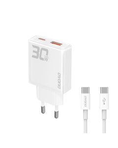 Dudao USB-A/USB-C Multiport GaN Power lader 30W inkl. USB-C kabel