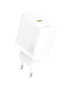 Dudao A27PEU USB-C GaN Power lader 30W PD/QC, Hvit
