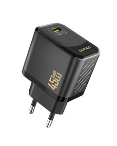 Dudao A28EU USB-C GaN Power lader 45W PD/QC, Svart