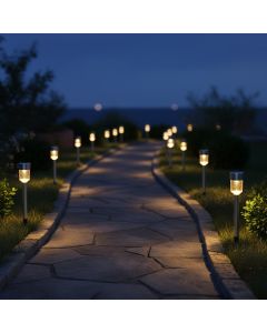 Solcelle hagelys 36 cm. - 12 stk.