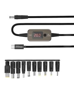 Universal laptop strømforsyning 100W – USB-C PD Input + 11 adapterkontakter