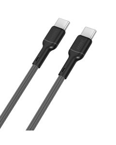 Dudao L9CMAX USB-C 2.0 til USB-C lade- og datakabel, 240W, tekstil, svart, 1,2m