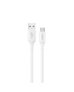 Dudao L2SM USB-A 2.0 til Micro USB lade- og datakabel, hvit, 1,2m
