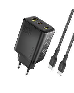 Dudao A29C Multiport GaN lader 65W PD/QC inkl. USB-C kabel – Svart