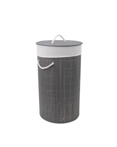 Bambus skittentøyskurv, grå, 35x60cm