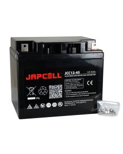 Japcell JAPCELL® JCC12-45 AGM forbruksbatteri for f.eks. elektriske scootere/hyttescootere osv.