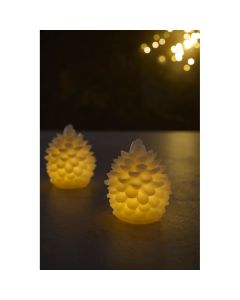 2 stk. LED grankongle – batteridrevet – 9,5 cm
