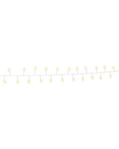 50 LED sølvtråd‑lyskjede – med timer – batteri – 3 innstillinger