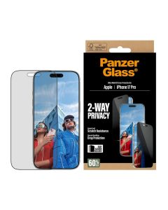 PanzerGlass® skjermbeskyttelse for personvern Apple iPhone 17 Pro | Ultra-Wide Fit