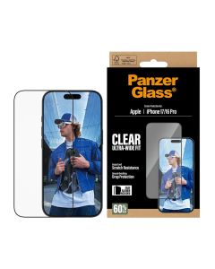 PanzerGlass® skjermbeskytter – Apple iPhone 17 | 16 Pro – Ultra-Wide Fit