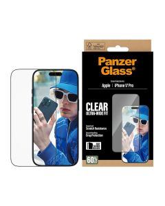 PanzerGlass® Skjermbeskyttelse Apple iPhone 17 Pro | Ultra-Wide Fit