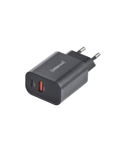 Intenso® USB-multiportlader 30 W (1xUSB-A/1xUSB-C) PD 3.0 og QC 4.0 - Svart