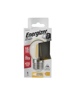 Energizer E27 LED glødepære 4W (470lm), 2700K, Varm hvit