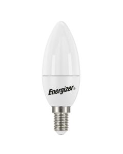 Energizer E14 LED kronepære 4.9W (470lm), 3000K, Varm hvit, 4 stk.