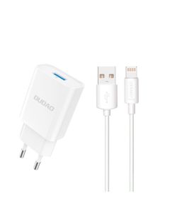 Dudao A4EU USB-A lader 10W inkl. Lightning kabel - Hvid
