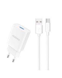 Dudao A4EU USB-A lader 10W inkl. USB-C kabel - Hvid