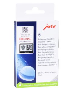 Jura 3-faset rengjøringstabletter - 6 stk.